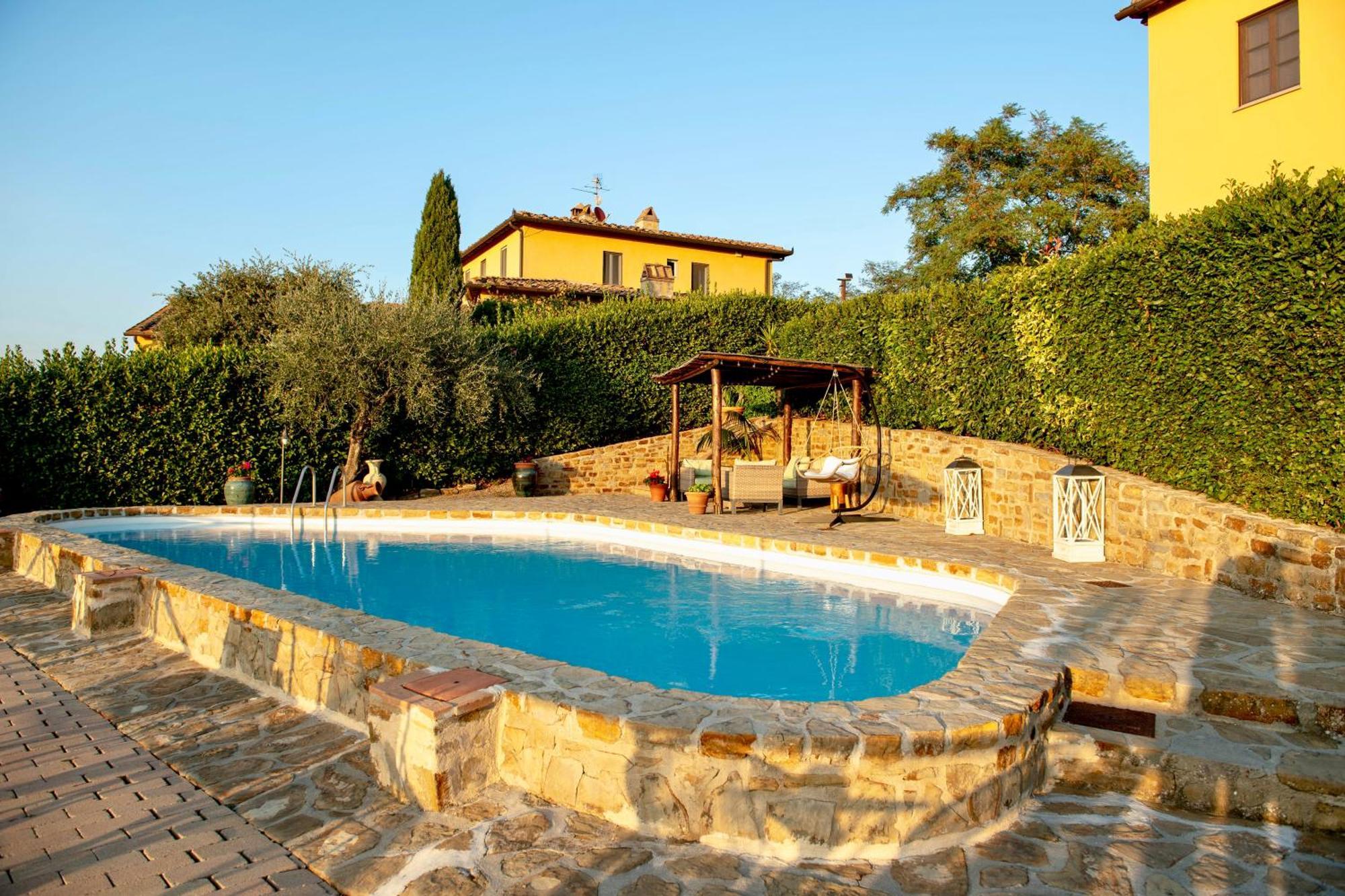 Podere Vergianoni Con Piscina E Vista Mozzafiato Tavarnelle Val di Pesa Dış mekan fotoğraf
