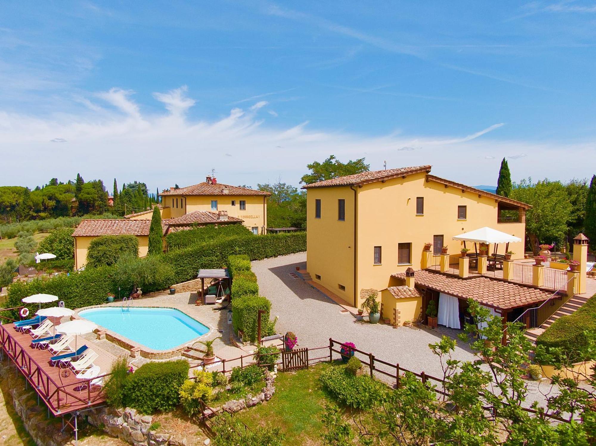 Podere Vergianoni Con Piscina E Vista Mozzafiato Tavarnelle Val di Pesa Dış mekan fotoğraf